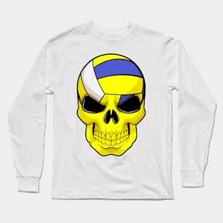 Skull as Volleyball player with Volleyball Long Sleeve T-Shirt